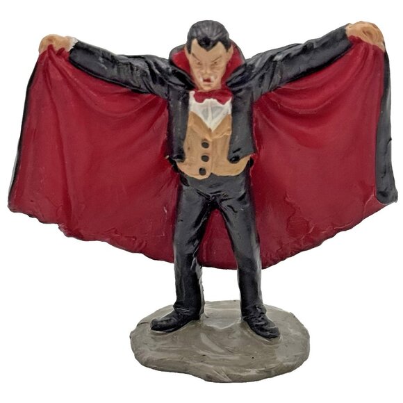 Lemax Spooky Town Vampire Lot Out For A Bite Dracula Coffin Halloween Village - Picture 5 of 7